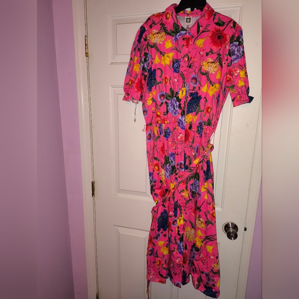 Floral Pink Wrap Dress